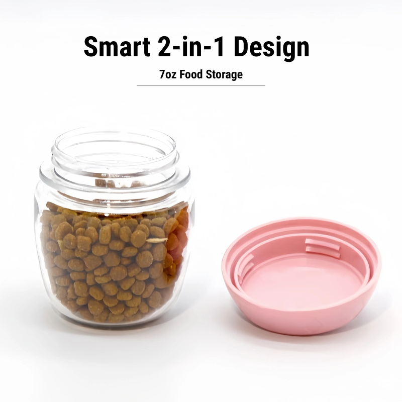 Portable Dog Water Bottle with Food Storage
