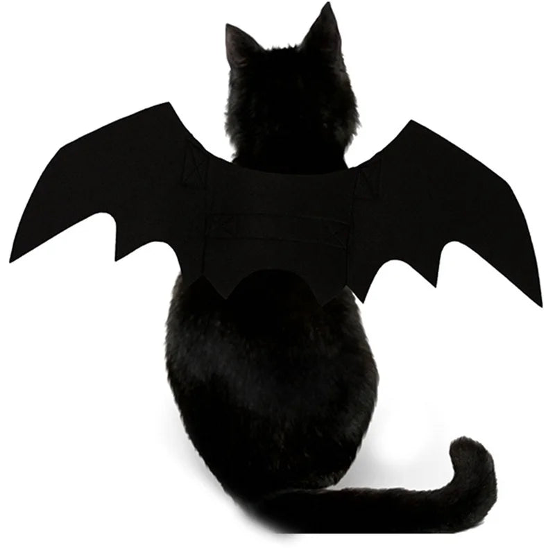 Halloween Cute Pet Clothes Black Bat Wings Costume