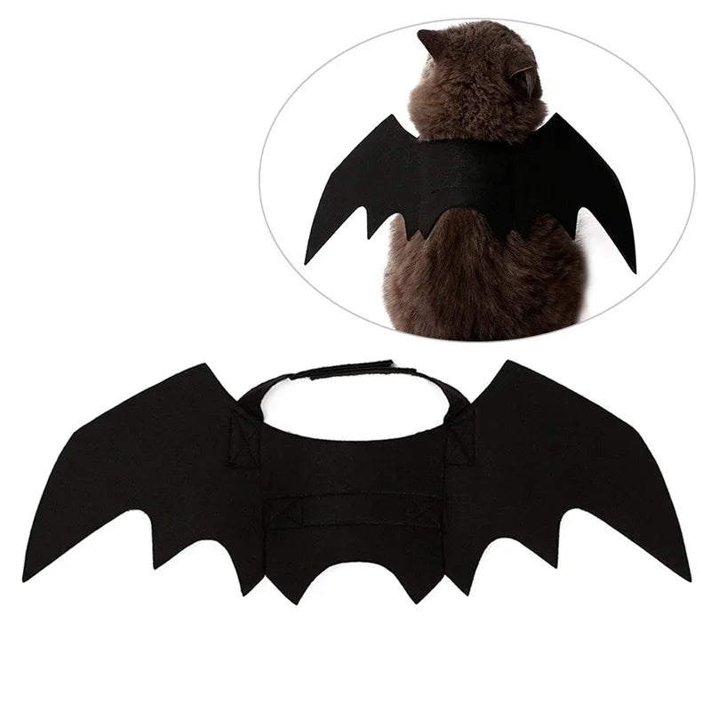 Halloween Cute Pet Clothes Black Bat Wings Costume