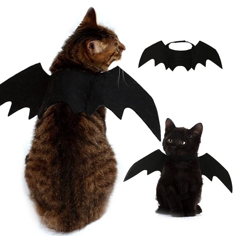 Halloween Cute Pet Clothes Black Bat Wings Costume